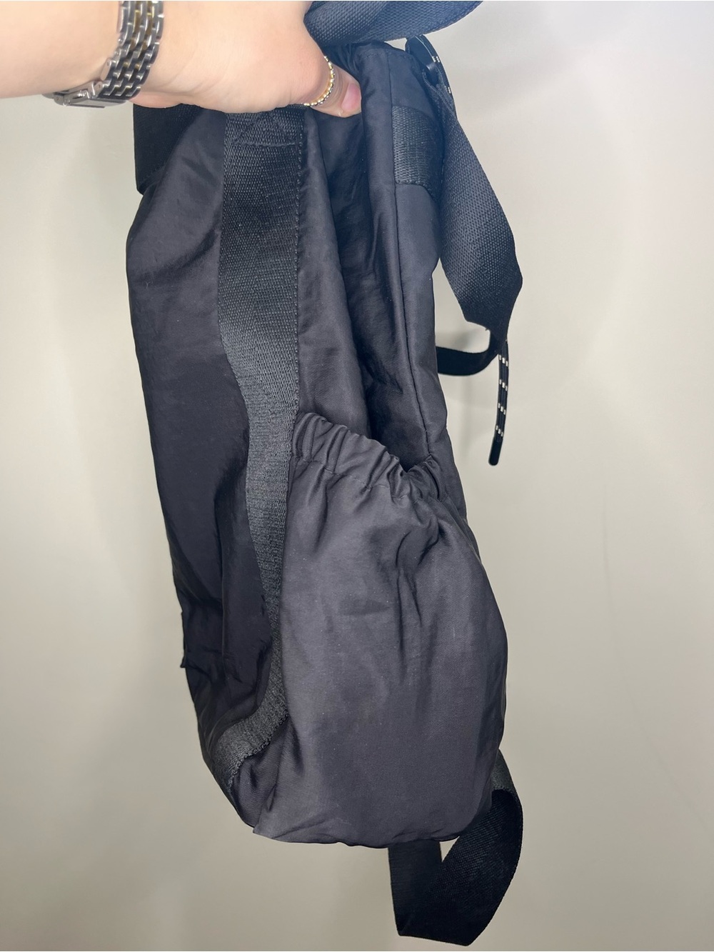 BEIS Black Drawstring Daypack Backpack - Picture 6 of 11